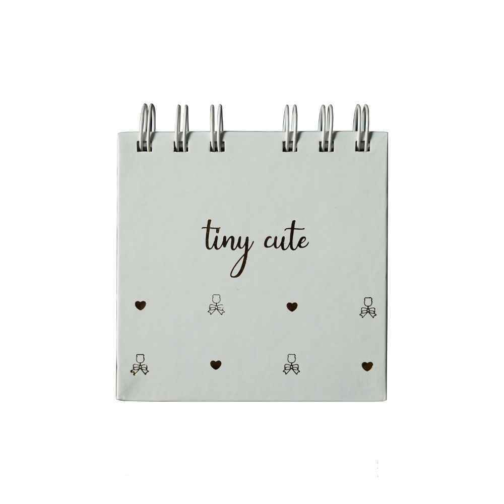 دفتریادداشت80برگ10*10 سیمی جلد سخت Tiny cute برگ سری کیوت پالت