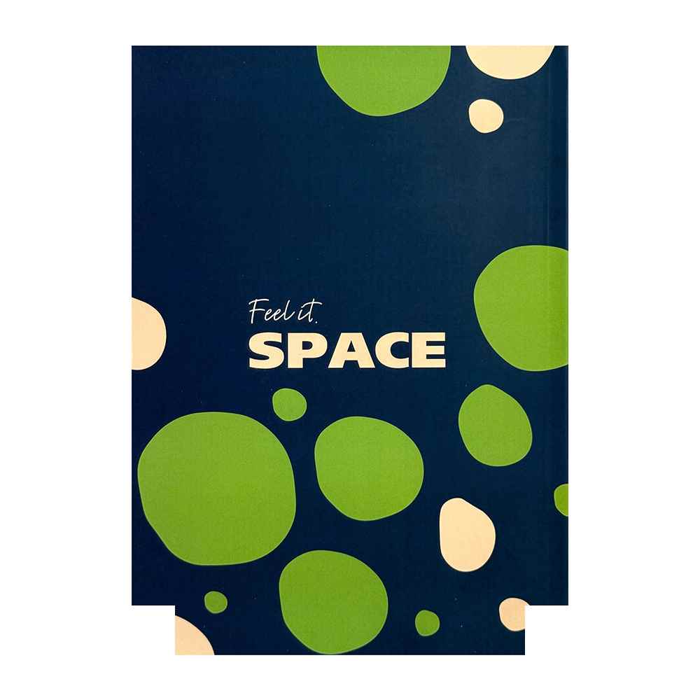 دفتر یادداشت ته چسب14.5*21 همین سریPassion طرحSPACE
