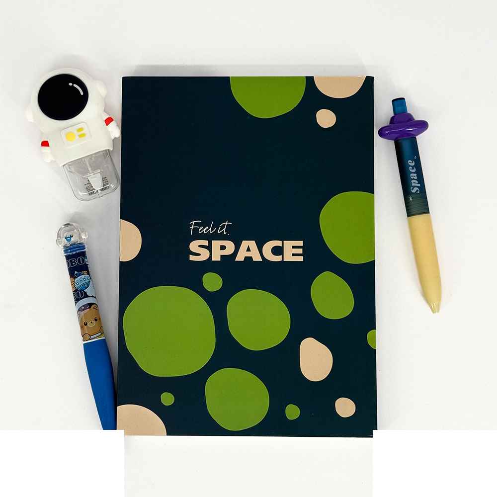 دفتر یادداشت ته چسب14.5*21 همین سریPassion طرحSPACE