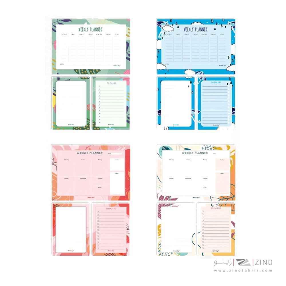 دفتریادداشت ست کاورلس هفتگی میکرو کدJ51