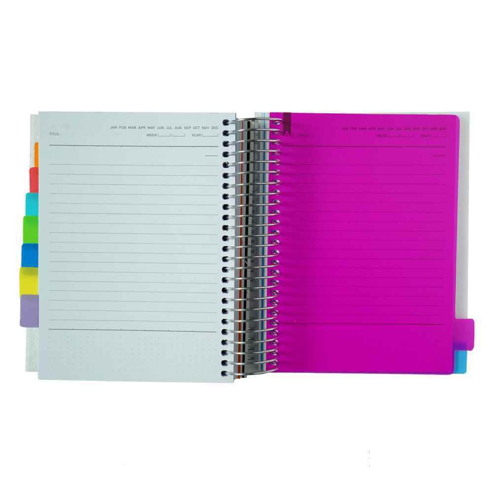 دفتر یادداشت200برگ165*120 سیم ار بغل(دیوایدر دار) پروژه پلاس لانگو