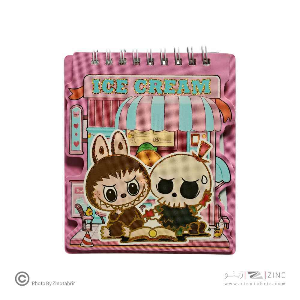 دفتریادداشت فانتزی(طرح لبوبو) همراه با استیکر کد001 یاکدXAC-003