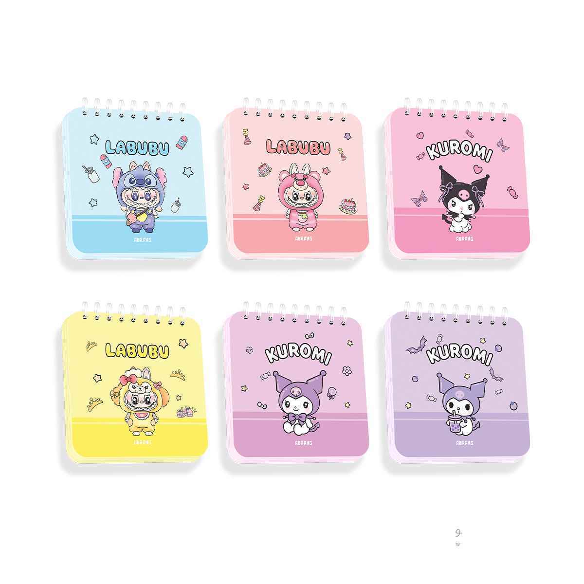 دفتریادداشت100برگ1010سیم ازبالاطرح کرومی و لبوبوآبرنگ کدa070