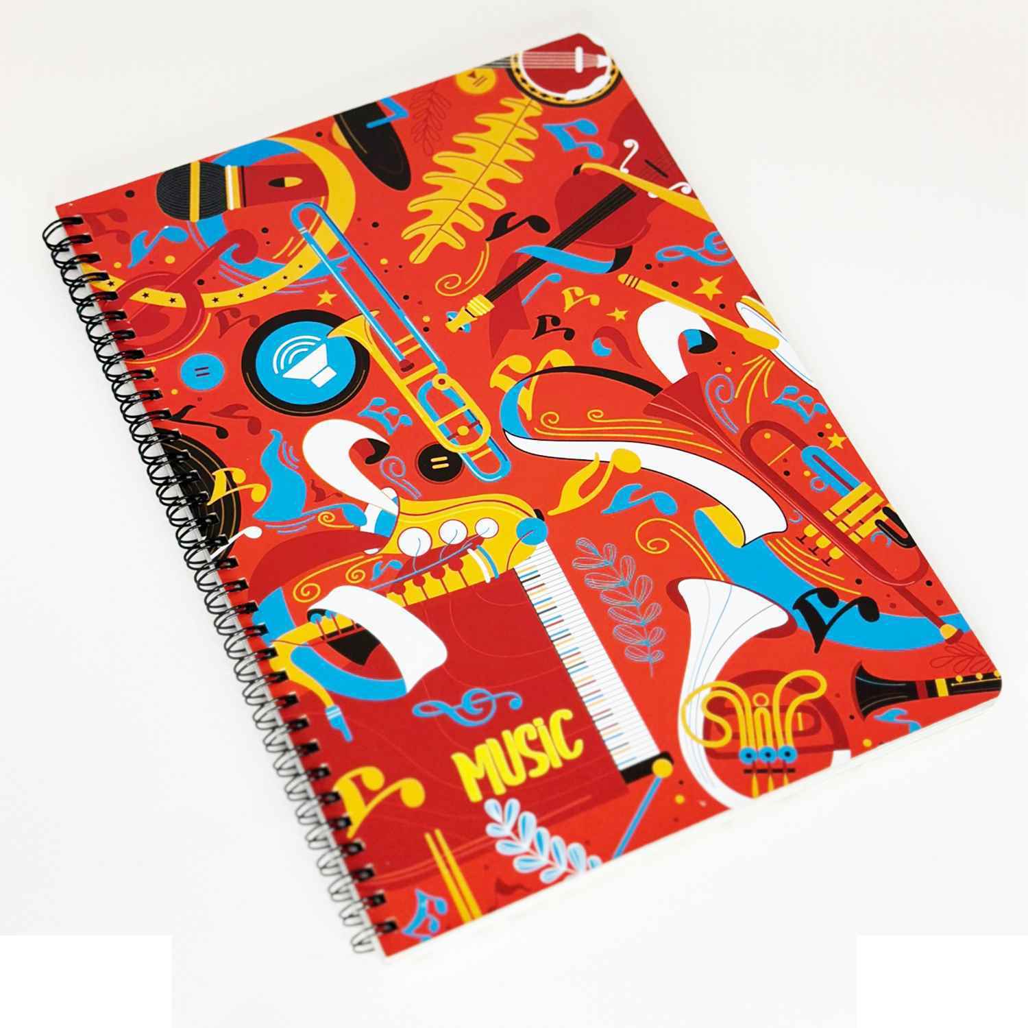 دفترنت50برگ280*200جلدسخت فنردوبل لانگو