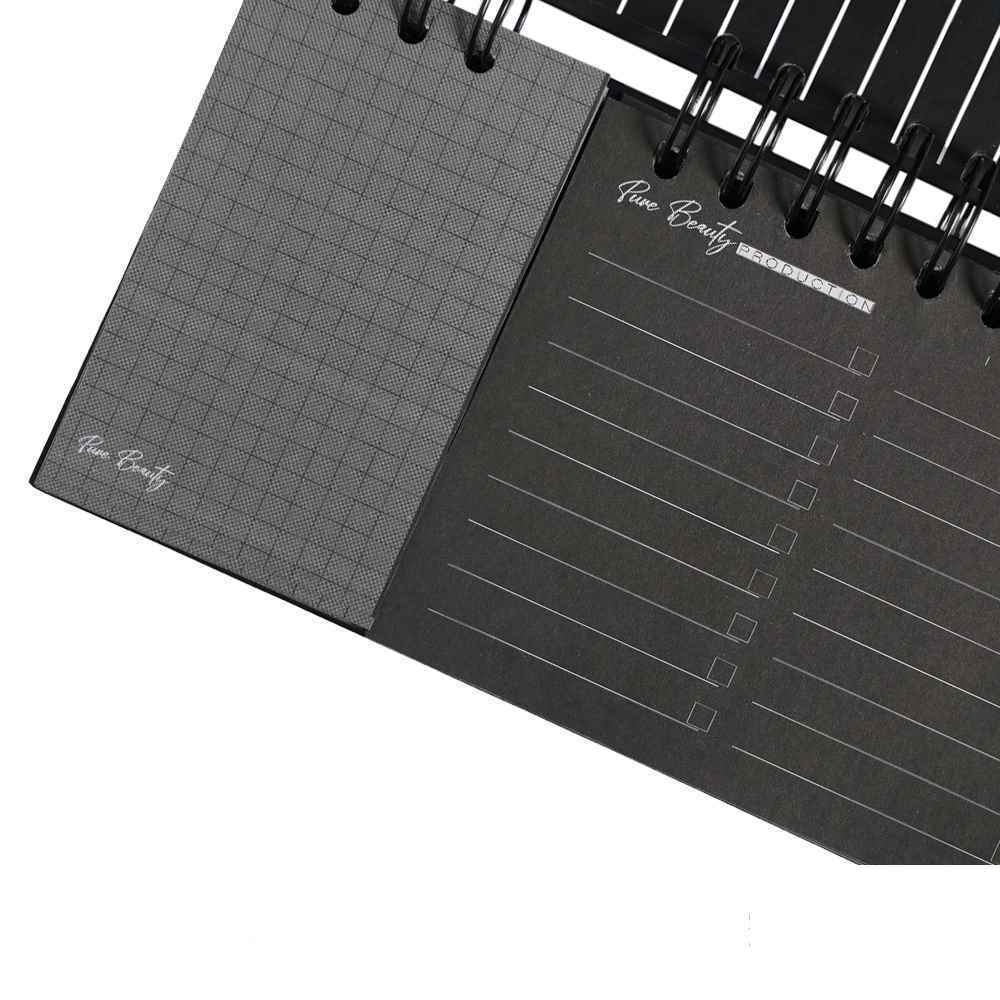 دفتریادداشت تودولیست (کاغذ مشکی) 2تکه 210*110  برگ سری پیور بیوتی کد70705