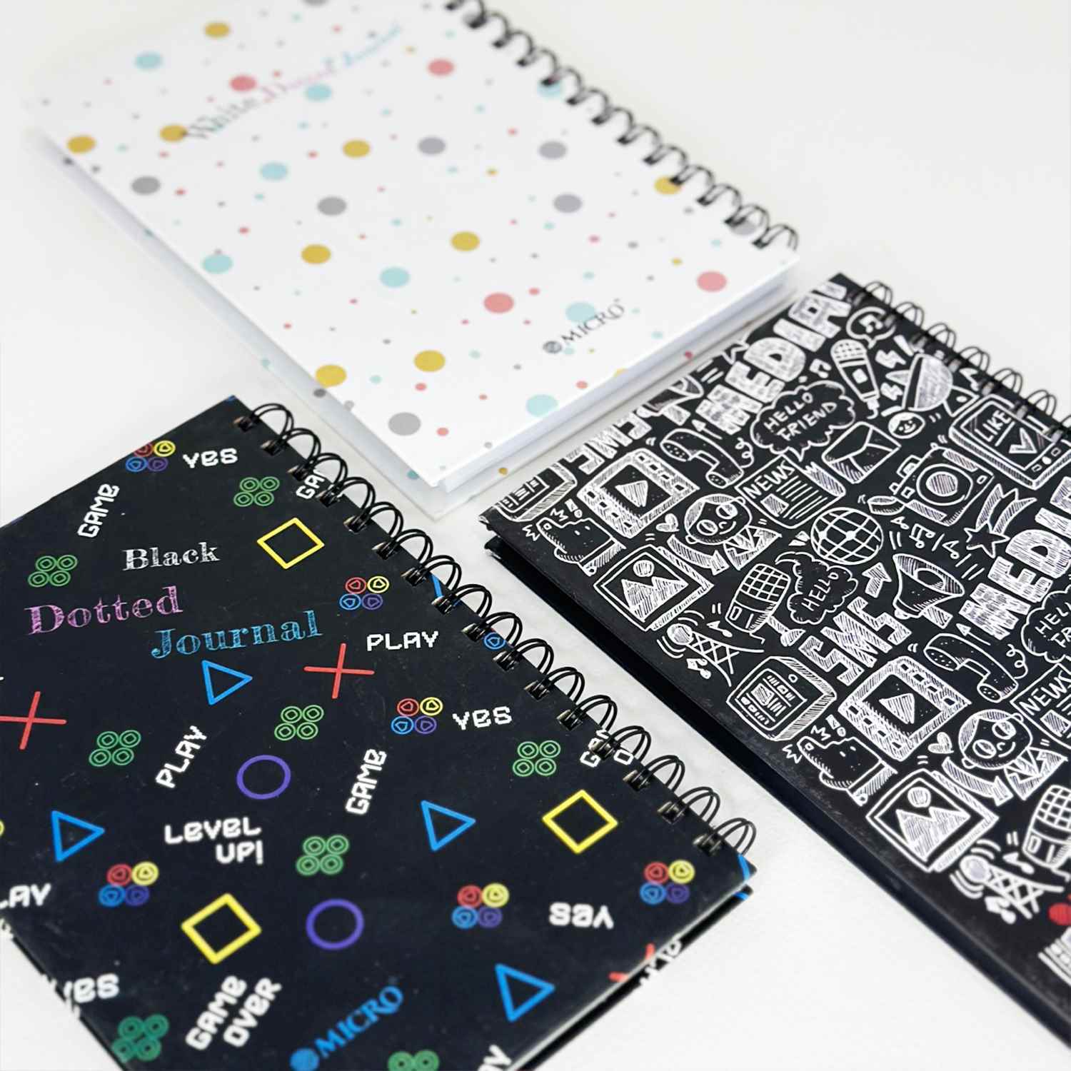 یادداشت100برگی نقطه ای/بولت ژورنال جلدسخت سیمی14*21میکرو کدJ7