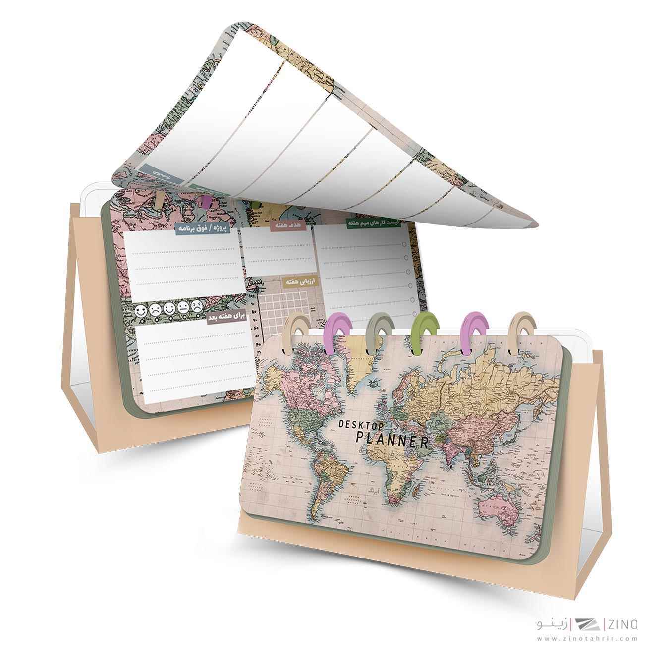 پلنر80برگ رومیزی دکمه ای سیمی18*9.5آبرنگ کدA009