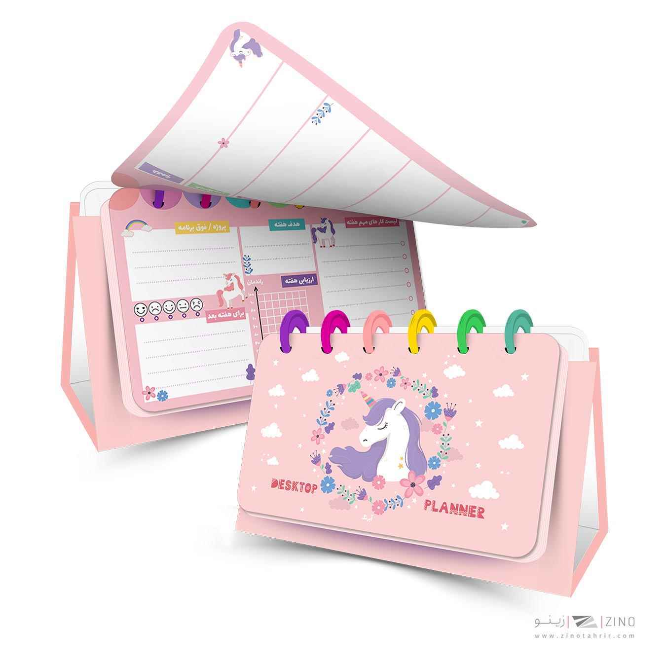 پلنر80برگ رومیزی دکمه ای سیمی18*9.5آبرنگ کدA009