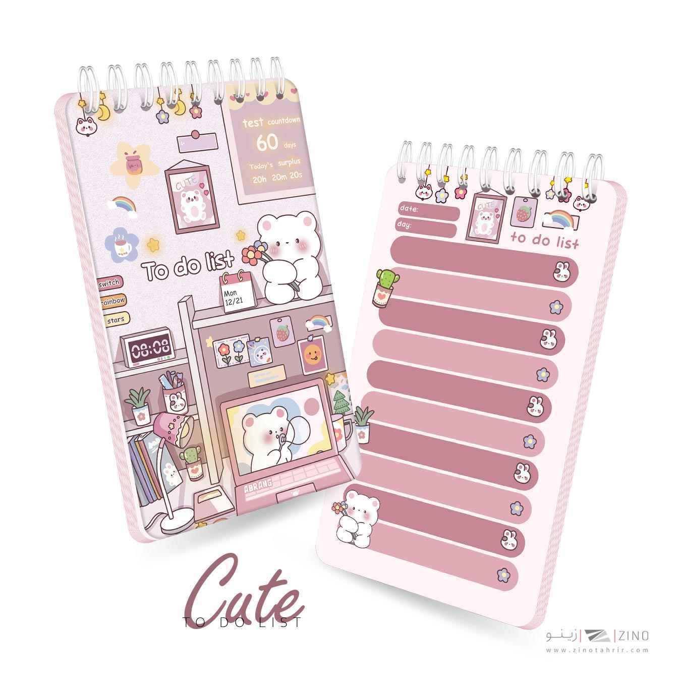 تودولیست100برگ10*17سیم ازبغل آبرنگ