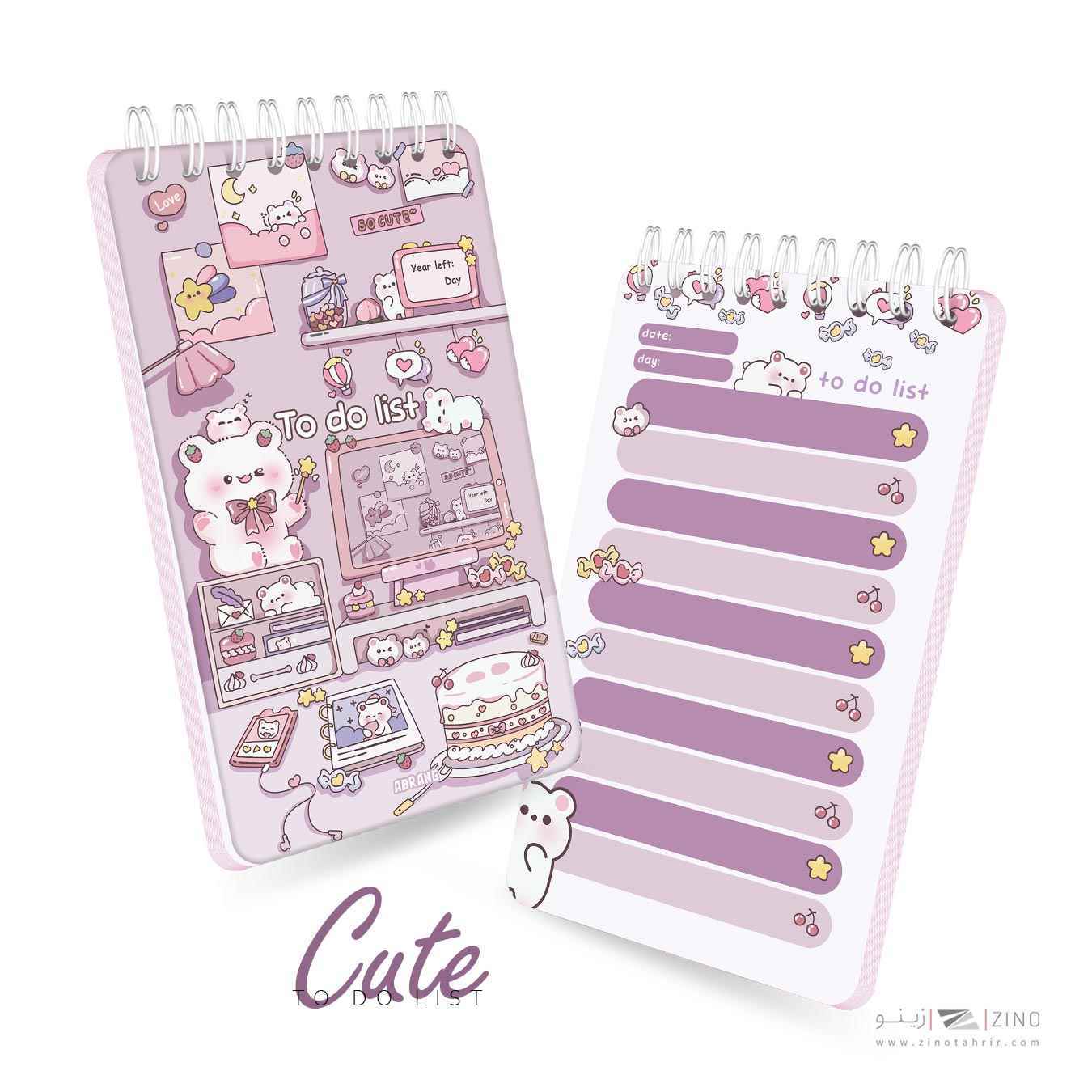 تودولیست100برگ10*17سیم ازبغل آبرنگ