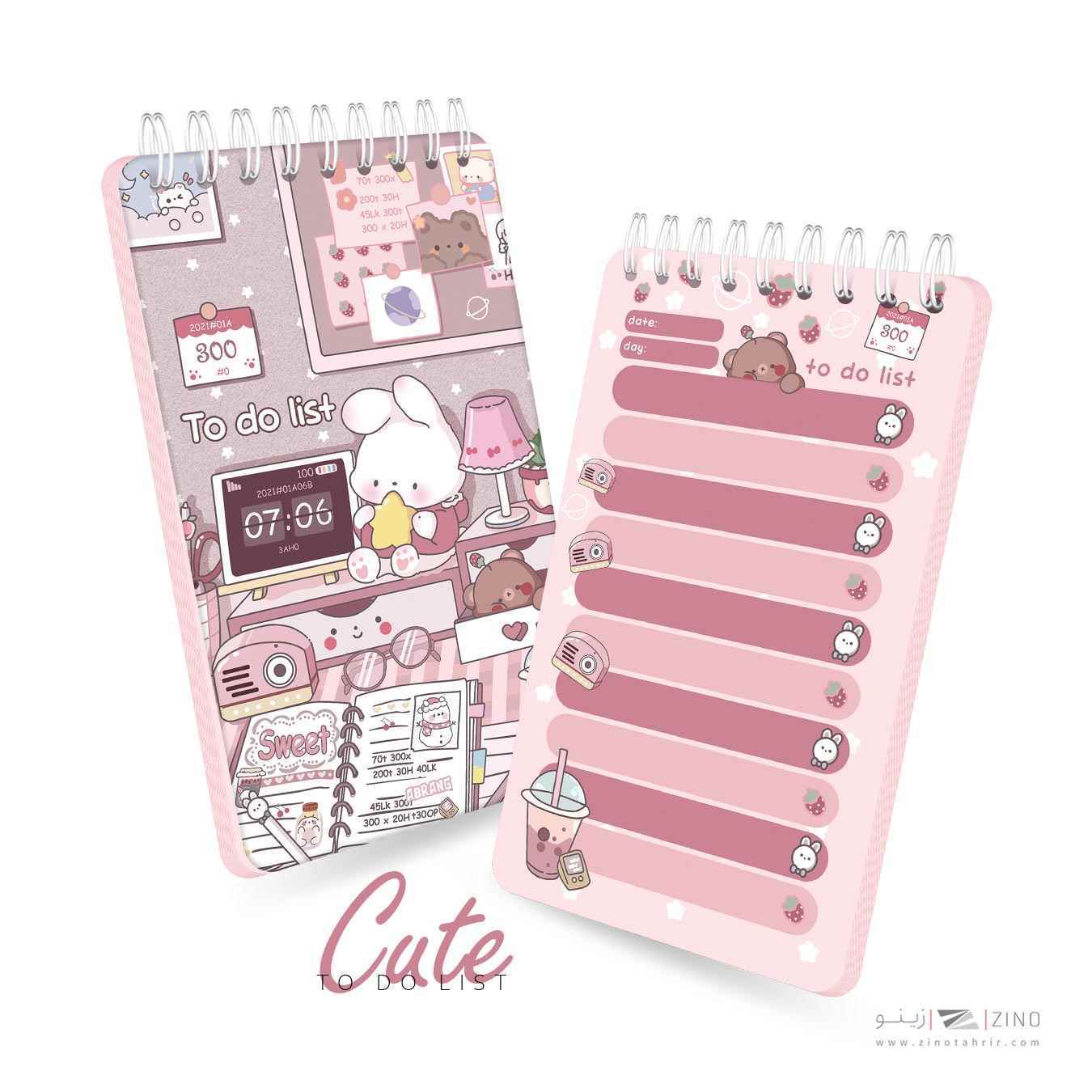 تودولیست100برگ10*17سیم ازبغل آبرنگ