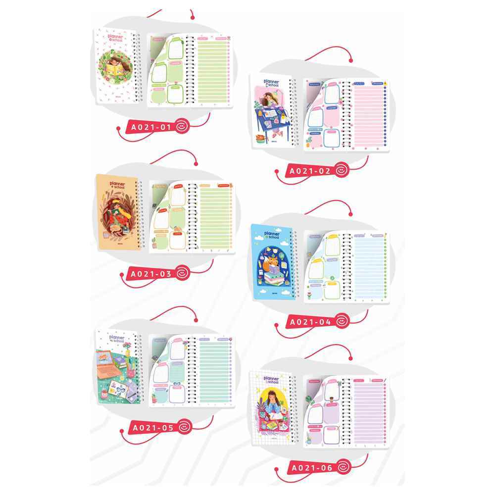 پلنر100برگ17*10سیمی از بغل سری تحصیلی( مدرسه) آبرنگ کدA021