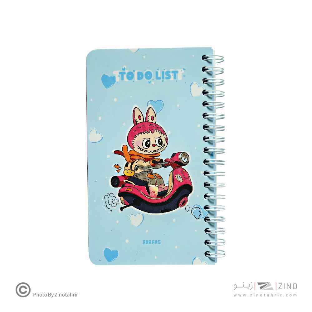 تودولیست100برگ17*10سیم از بغل فانتزی(طرح کرومی) آبرنگ کدA035