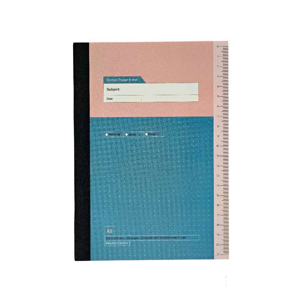 دفتر48برگ بولت ژورنال(نقطه ای) ته دوخت سایز220*155 پیل سری پروجکت