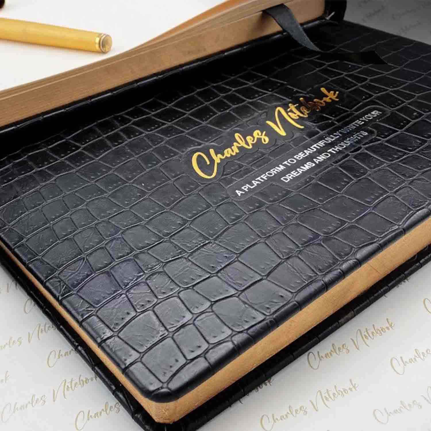 دفتر Charls رحلی ترمو طلاکوب افقی همیشه