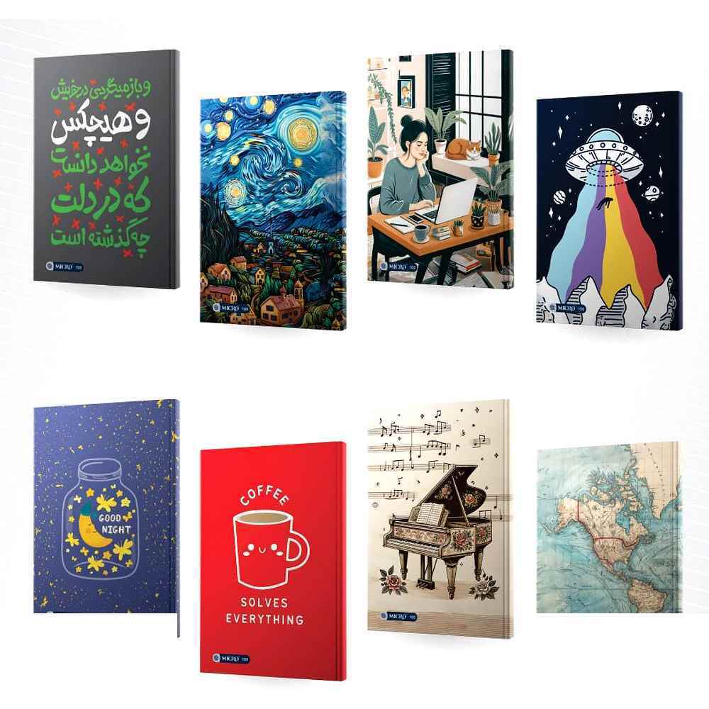 دفترa5 ته دوخت پارچه ای میکرو کدj55