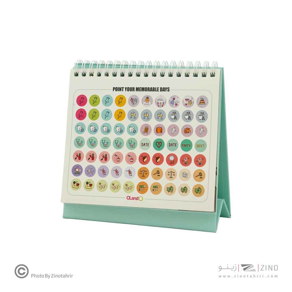 تقویم رومیزی16*13همراه بااستیکریادآوریSecret garden الند1404