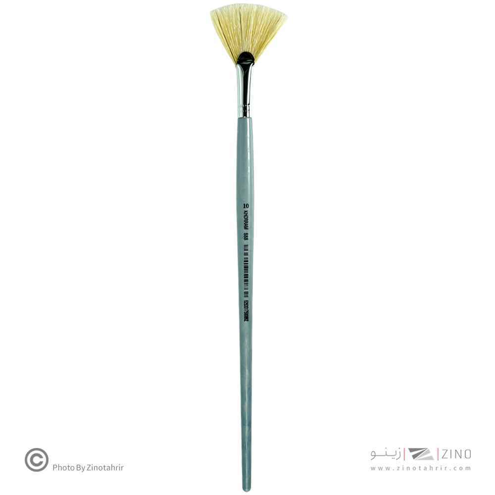 قلموی بادبزنی چتری طبیعی سفید شماره10 خرم