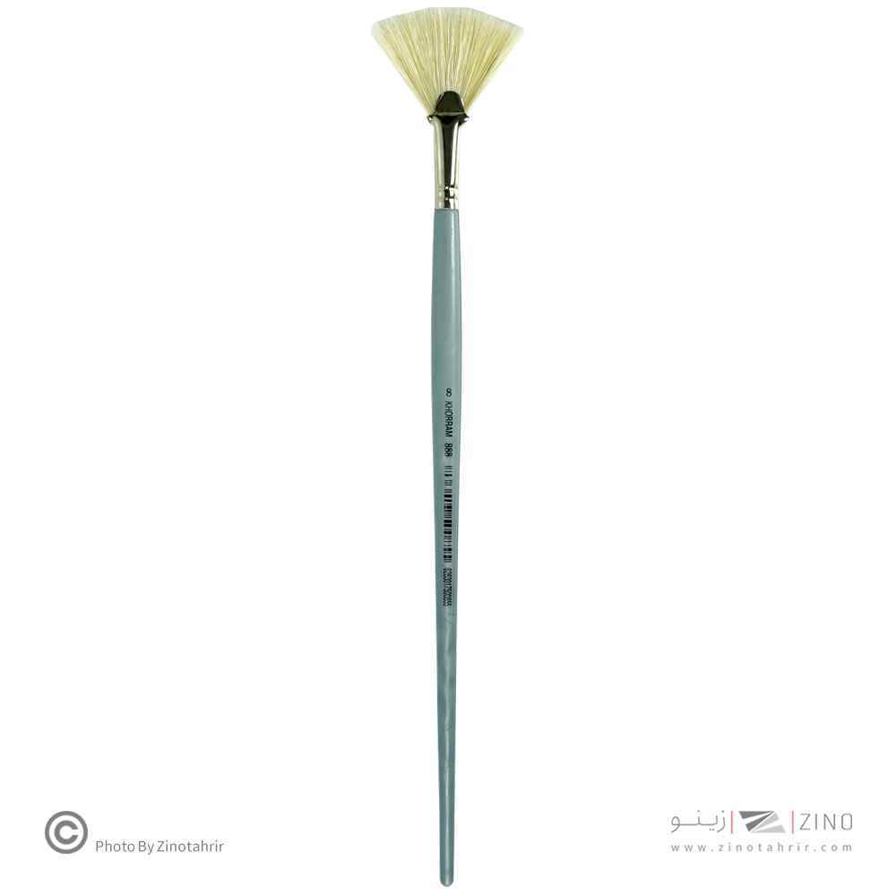 قلموی بادبزنی چتری طبیعی سفید شماره 8 خرم