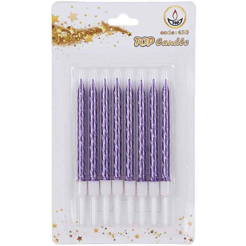 شمع تولد پیچی متالیک تاپ کندل کد 420