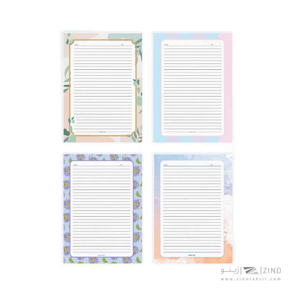 کاغذA4 خطدار50برگ فانتزی طرح دار میکرو کدJ52