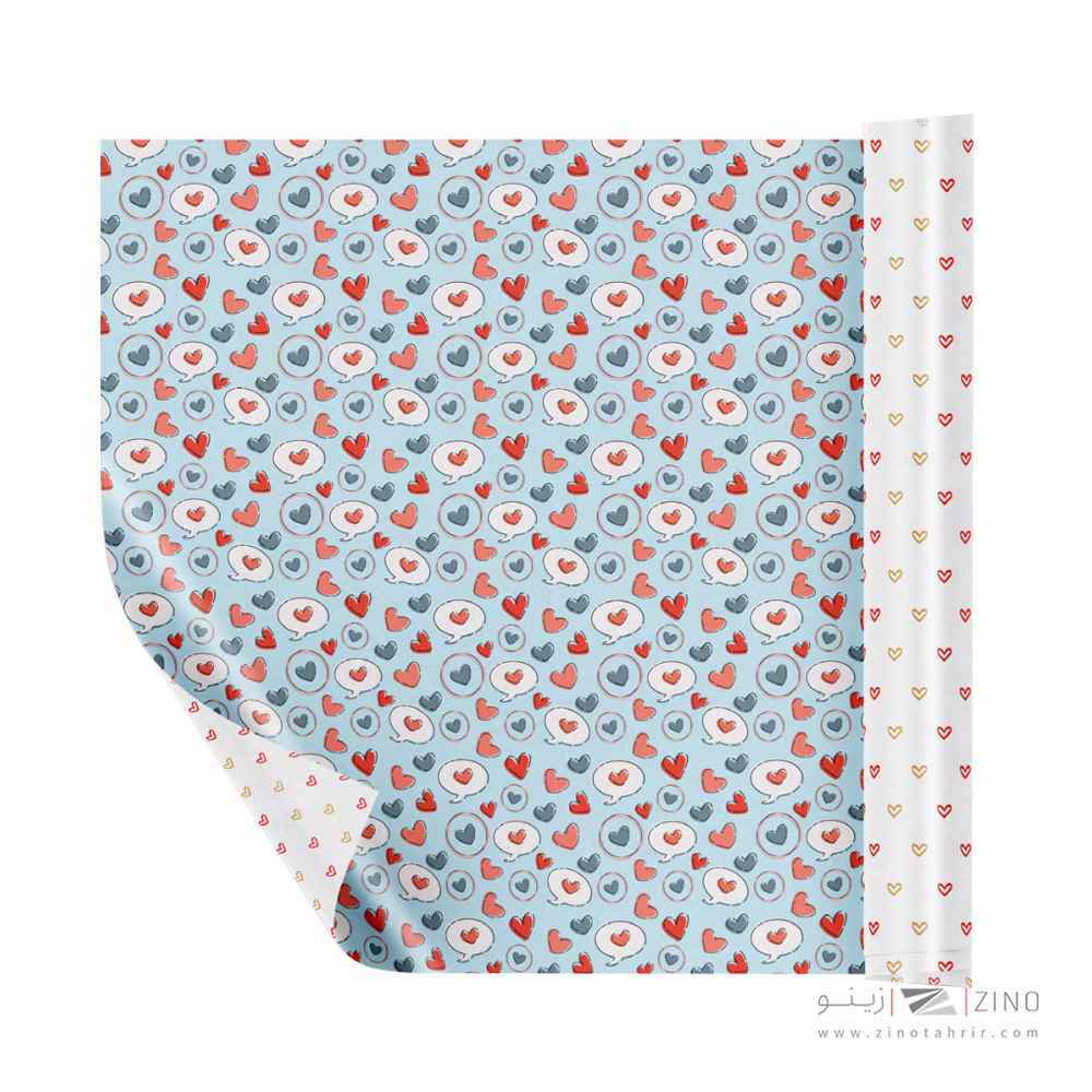 کاغذ کادو دورو ایمان طرح قلب یووی1کد0353