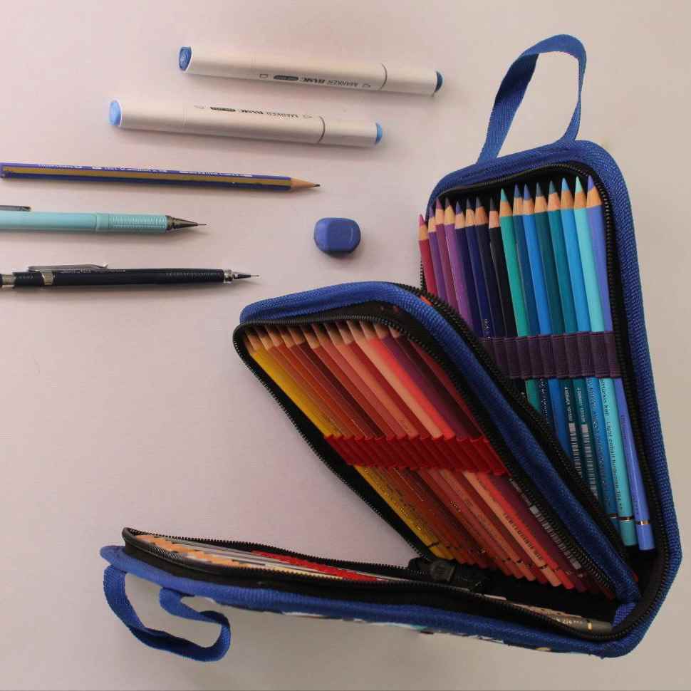 کیف مدادرنگی 72عددی  دوزیپ سری V  لوتو