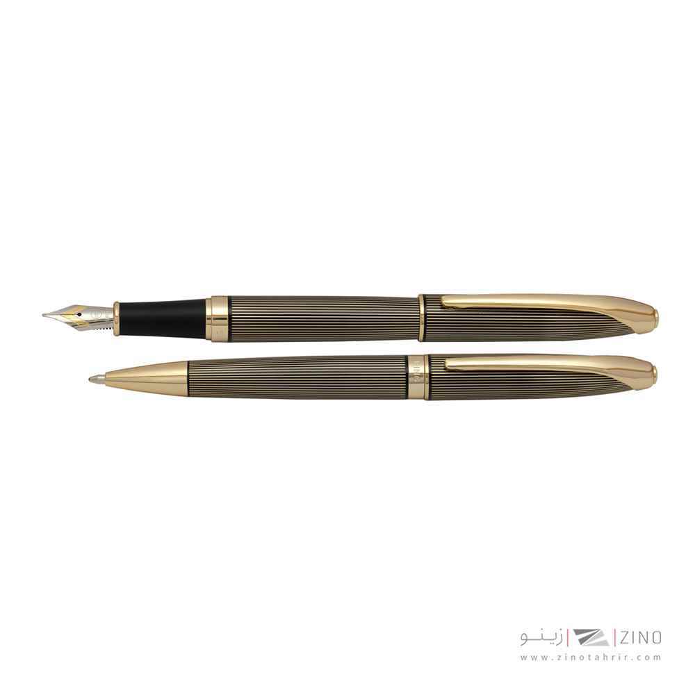 جفتی نفیس  یوروپن رینگ راه راه طلایی