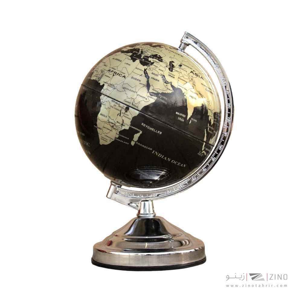 کره جغرافیایی سایز20 پایه کلاسیک چراغ دار طلایی لاتین ایده