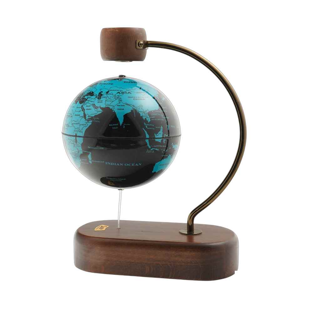 کره جغرافیایی سایز14 پایه چوبی بیضی مغناطیس/ معلق ایده کد121