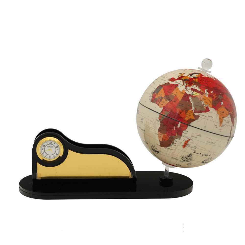 کره جغرافیایی سایز14 پایه کپسولی دکوراتیو ایده کد133