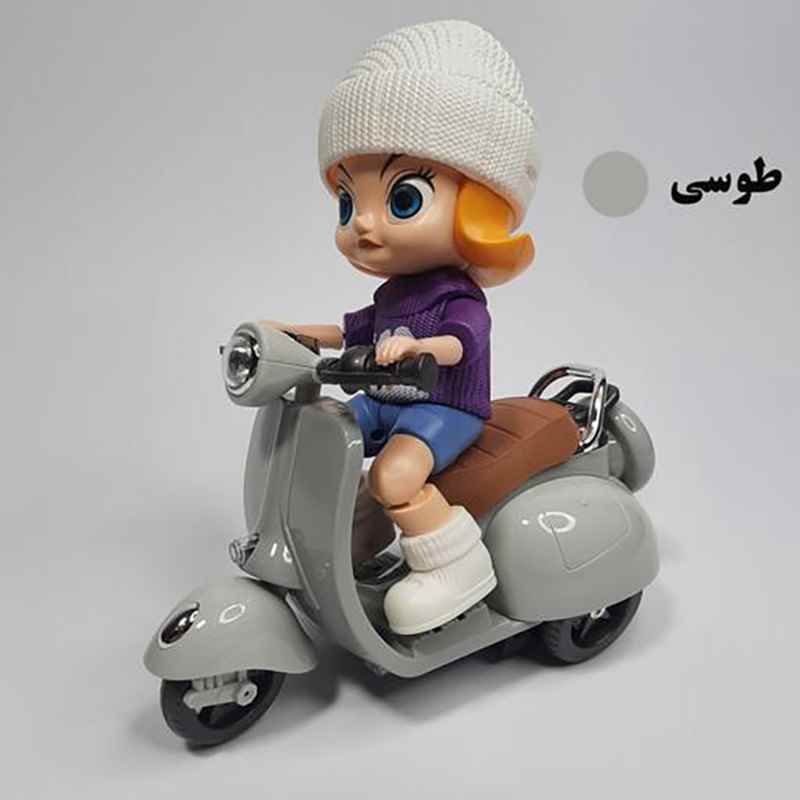 موتور بازی مدل دخترانه طرح تک چرخ زن و چراغ دار