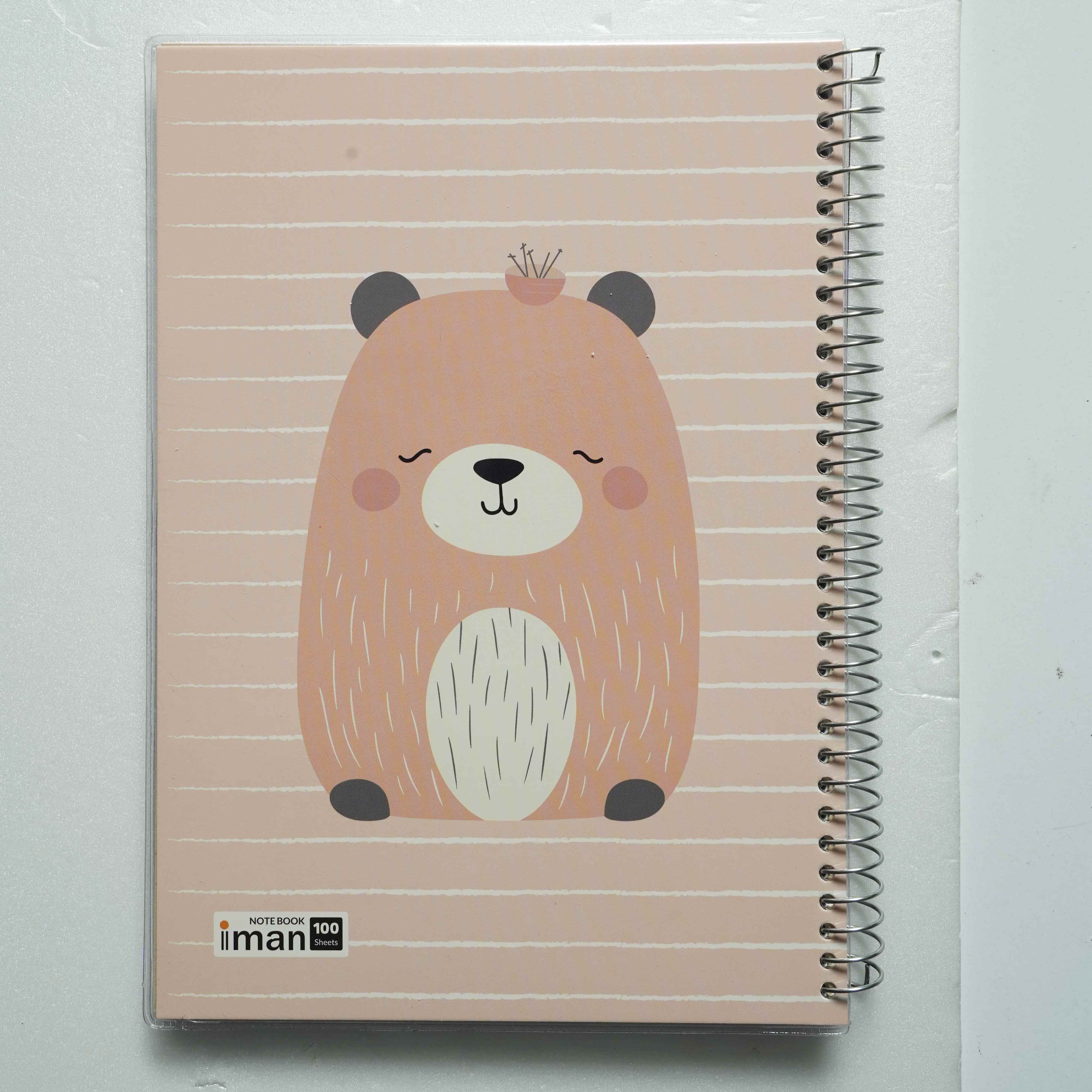 دفتر100برگ کد9404ایمان سیمی کارتونی جلدطلقی (6عددی)