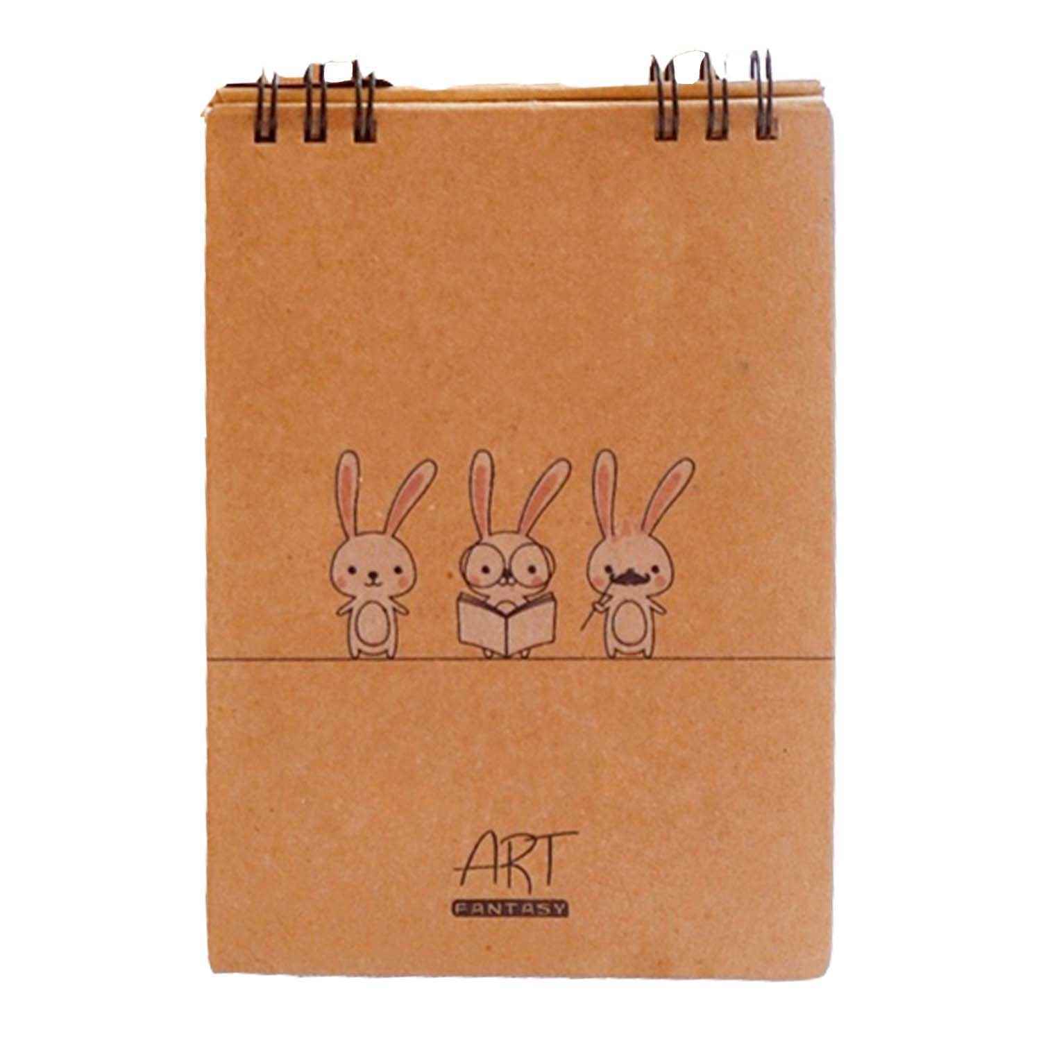 دفترطراحی 50برگ سایزA6 سیمی دوروسخت آرت برگ سری فانتزی