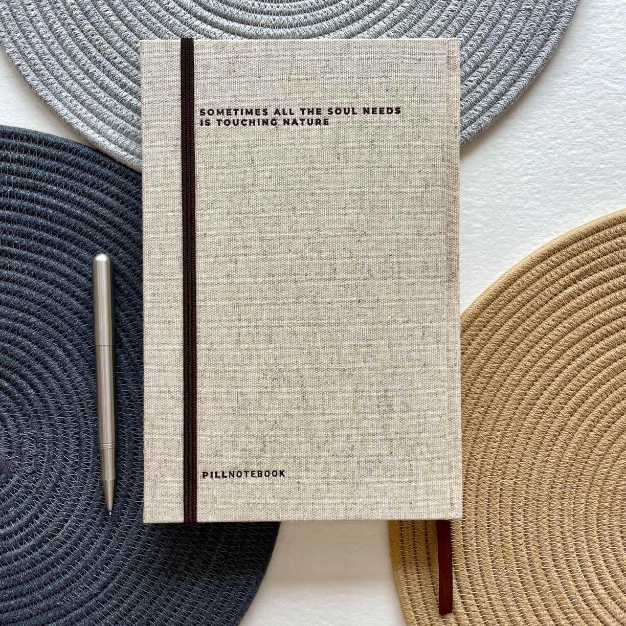 دفترنیچر22*14پیل جلدسخت دوختی جلدپارچه ای