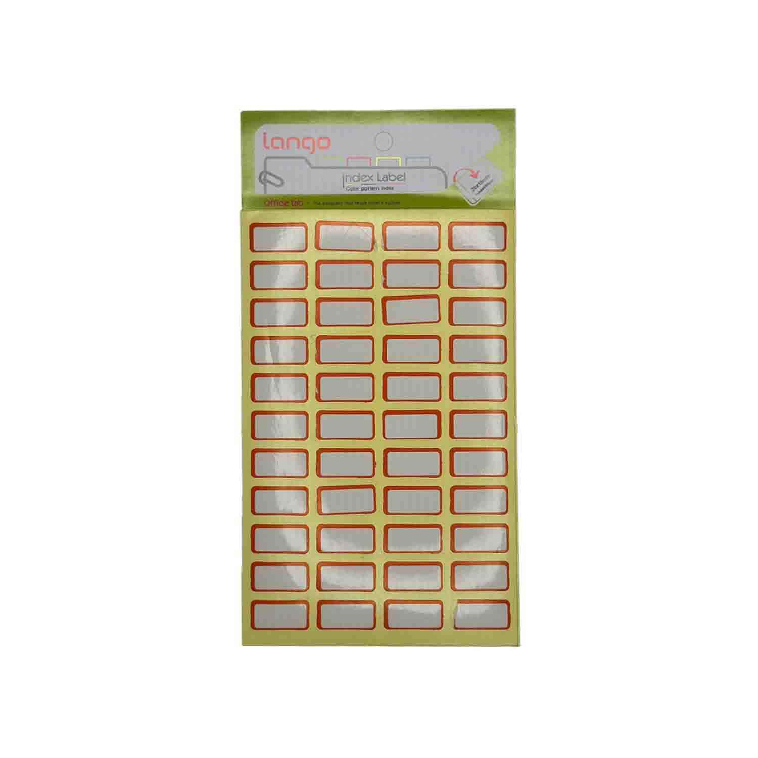 برچسب دورقرمز سایز10*20میلیمتر4برگی لانگوکدK-444