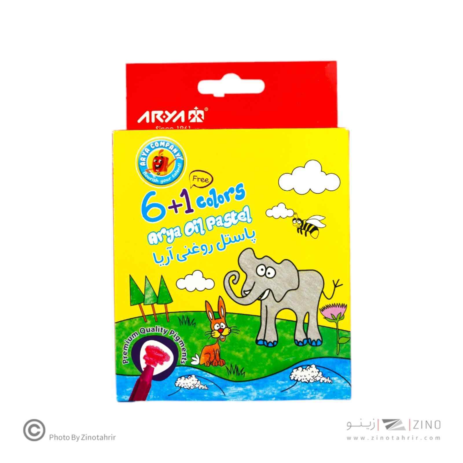 پاستل روغنی6+1رنگ مقوایی آریا کد2024*120عدد*