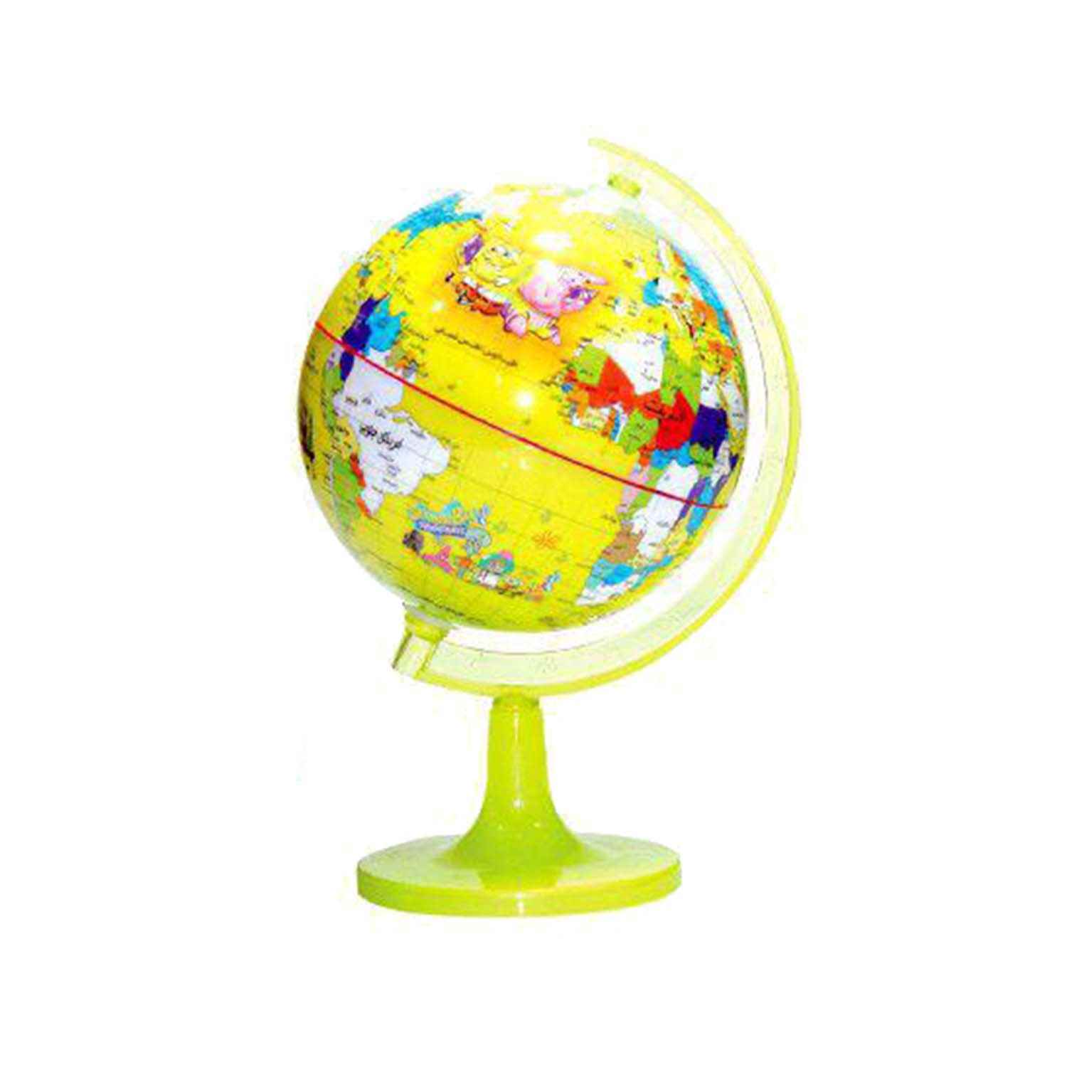 کره جغرافیایی سایز14 پایه کلاسیک کرم فارسی ایده