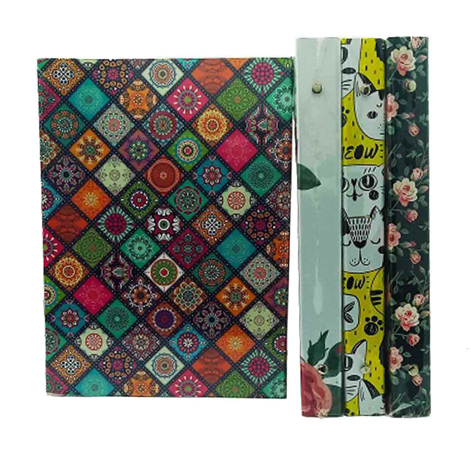 دفترکلاسوری 20حلقه 100برگ قفل پلاستیک جلدسخت سری راندو کد71501