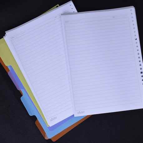 یدک دفتر کلاسوری26حلقه 100برگ خطدار برگ سری راندو کد74402