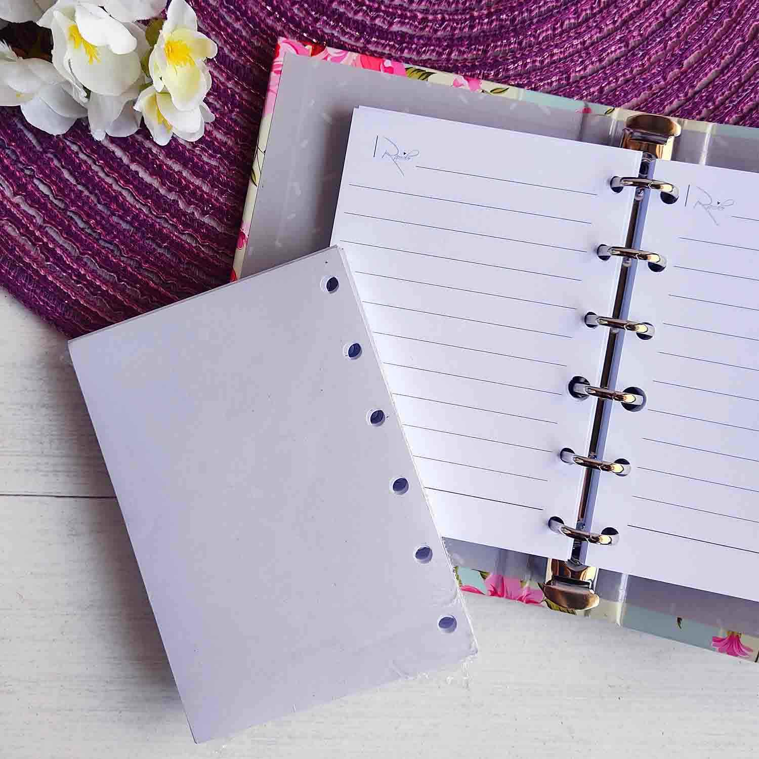 یدک یادداشت کلاسوری 6حلقه 100برگ خطدار برگ سری راندو کد74403