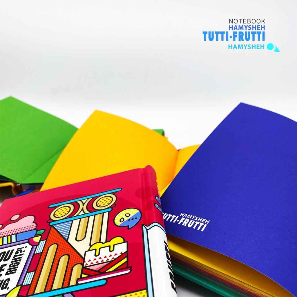 دفتریادداشت TUUTTI-FRUTTIهمیشه جلدسخت کاغذرنگی