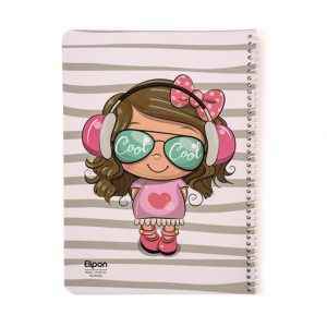 دفتر40برگ وزیری سیمی فانتزی الیپون کد214کارتن96عددی