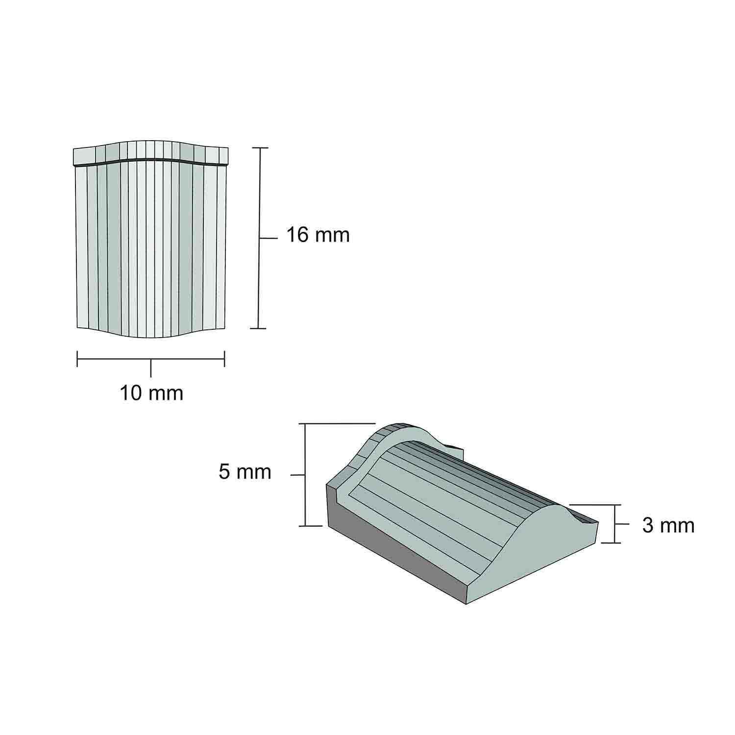 سفال بام نیمگرد مقیاس 1/24تعداد300عددی اشل