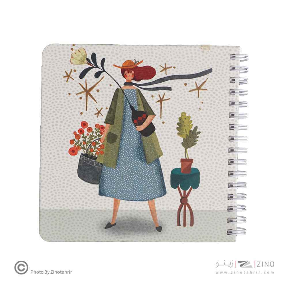 دفتریادداشت100برگ14*14فنردوبل جلدسخت مسترنوت کد467