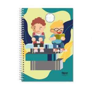 دفتر60برگ دوخط وزیری سیمی فانتزی الیپون کد259کارتن72عددی