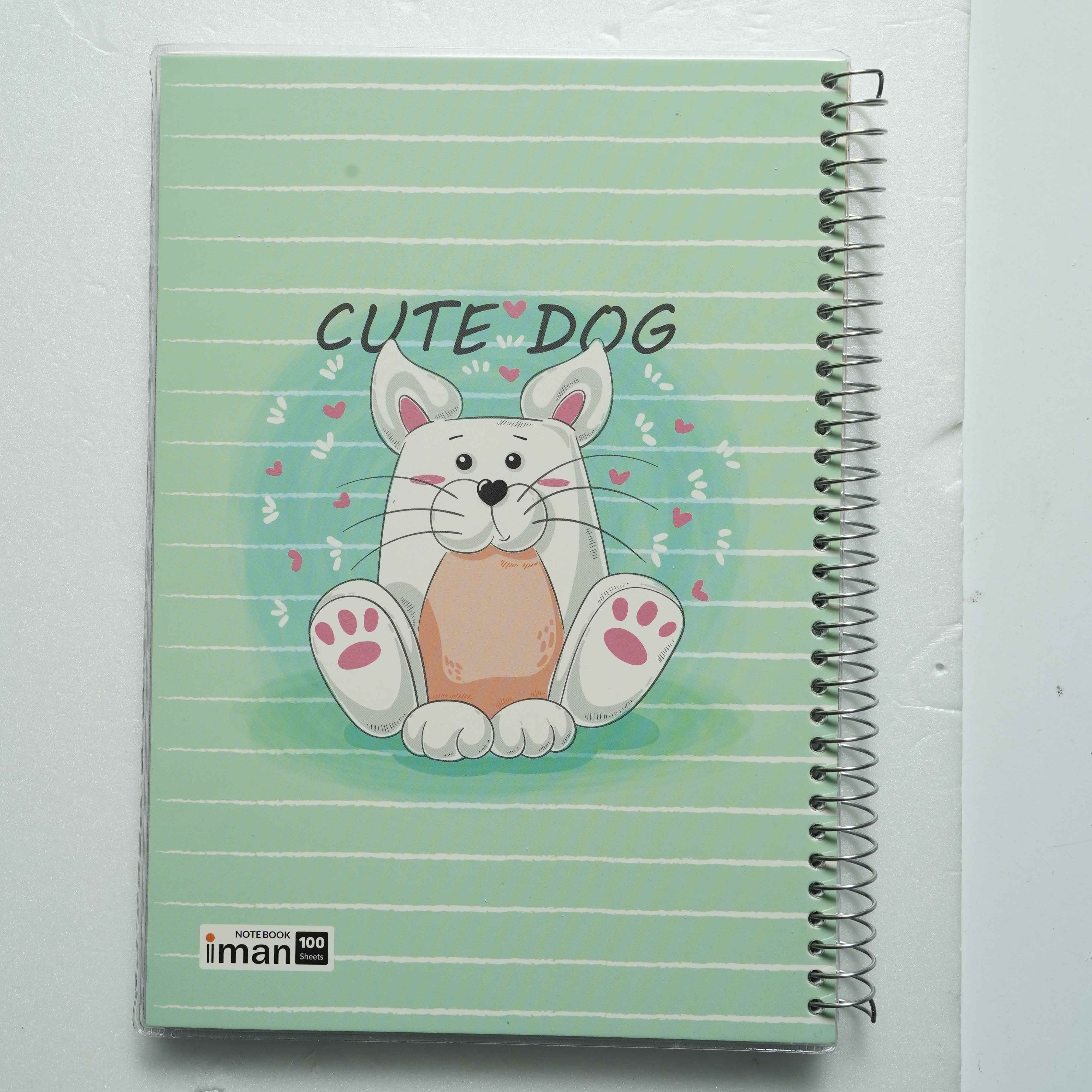 دفتر100برگ کد9404ایمان سیمی کارتونی جلدطلقی (6عددی)