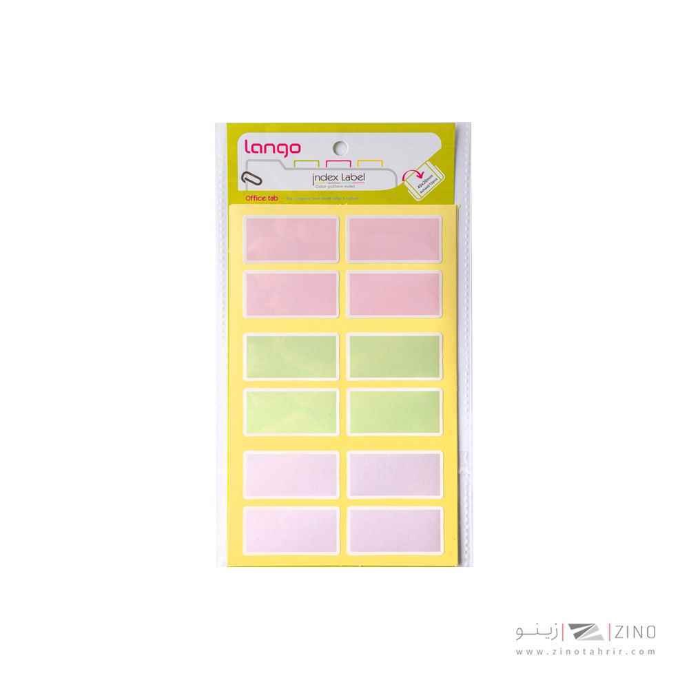 برچسب پاستلی سایز20*40میلیمتر4برگی لانگوکدK-412 یا کد053