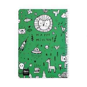 دفتر60برگ وزیری سیمی کلاسیک الیپون کد221کارتن72عددی