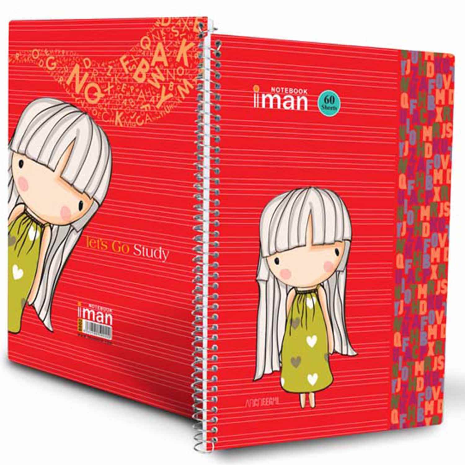 دفتر60برگ چهارخط کد8802 ایمان